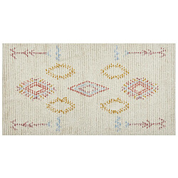 Beliani Tapis en coton 80 x 150 cm beige BETTIAH