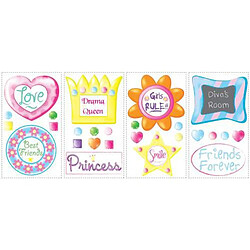 Thedecofactory CADRES PRINCESSE - Stickers repositionnables cadres princesses