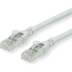 ROLINE - Patch-Kabel - RJ-45 (M) bis RJ-45 (M) - 2 m - UTP - CAT 6a - halogenfrei, geformt, verseilt - Grau (21.15.2702)