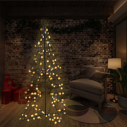 vidaXL Arbre de Noël cône 160 LED d'intérieur/d'extérieur 78x120 cm