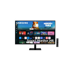 Ecran 32" Samsung Smart Monitor M5 S32DM500EU Noir 1920x1080 VA 3000:1 4ms 250cd/m² 60Hz 2xHDMI 2x USB-A Haut parleurs WiFi5 Bluetooth Pied Inclinable