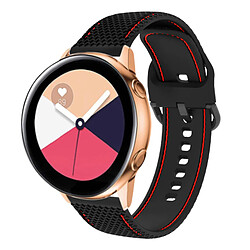 Avizar Bracelet pour Galaxy Watch 5 / 5 Pro / 4 Silicone Coutures Bicolore noir / rouge