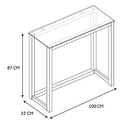 Avis The Home Deco Factory Console plateau en verre.