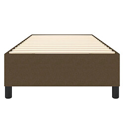 Acheter vidaXL Cadre de lit sans matelas marron foncé 90x200 cm tissu