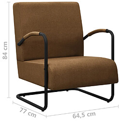 vidaXL Fauteuil marron tissu pas cher