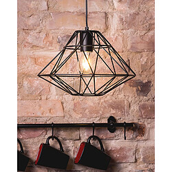 Beliani Lampe suspension GUAM Métal Noir