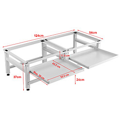 Acheter Double socle Bothel avec étagère coulissante pour lave-linges séche-linges 127 x 54 x 37 cm [en.casa]