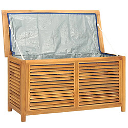 Acheter vidaXL Boîte de rangement jardin et sac 114x50x58 cm bois massif teck