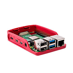 Boîtier Officiel Rouge et Blanc pour Raspberry Pi 4 - Raspberry