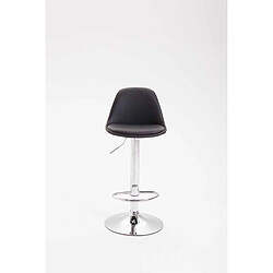 Decoshop26 Tabouret de bar avec repose-pieds design moderne synthétique noir et métal 10_0000147