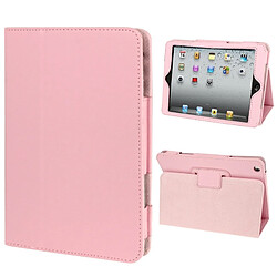 Wewoo Smart Cover rose pour iPad mini 1/2/3 Litchi Texture Flip étui en cuir avec fonction de support