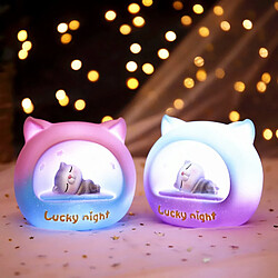 Avis Universal Lampe de table kawaii chaton résine résistant lampe de chevet éclairage intérieur lumineux décoration de chambre cadeaux enfants livraison |