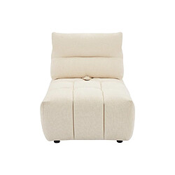 Vente-Unique Fauteuil dossier avance-recule en tissu texturé beige APOLIU