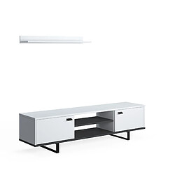 Alter Meuble TV Blanc 150 cm