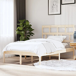 vidaXL Cadre de lit sans matelas bois massif 140x200 cm