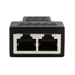 Acheter rj45 splitter adapter 1 à 2 double port femelle noir