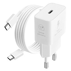 Chargeur Samsung USB-C + Câble, Blanc