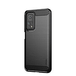 Mofi Coque en TPU fibre de carbone antisismique souple noir pour votre Xiaomi Mi 10T 5G/Mi 10T Pro 5G