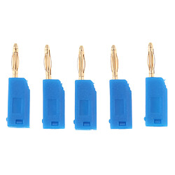 5Pieces 2mm Banana Plug pour Sondes de Test Instrument Instrument Meter Connector bleu