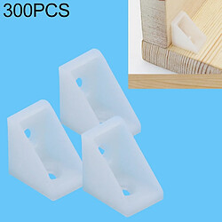 Wewoo Support de panneau à angle droit pour meubles de connecteur de coin amovible épaissi en plastique de 300 PCS sans couvercleTaille S blanc