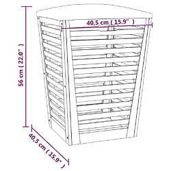 vidaXL Tabouret de salle de bain 40,5x40,5x56 cm Bois massif de noyer pas cher