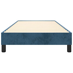 Acheter vidaXL Cadre de lit sans matelas bleu foncé 90x200 cm velours