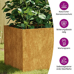 vidaXL Jardinière 80x40x40 cm acier corten pas cher