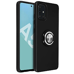 Avizar Coque Galaxy A51 Antichoc Bague Maintien Support Vidéo Bords Surélevés Noir