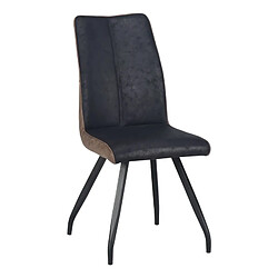 But Chaise ESTHER Bi-color noir nuit/marron