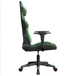 Avis vidaXL Chaise de jeu de massage Noir et vert Similicuir