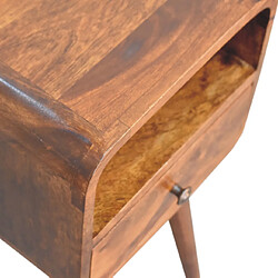 Acheter Artisan Furniture Table de nuit mini en bois massif noyer courbée, table de nuit