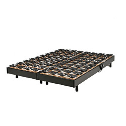 Le Quai Des Affaires Ensemble 2 sommiers relaxation électrique FLEXPALACE 80x200 + 2 matelas mémoire de forme / Noir