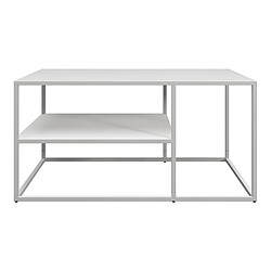 Helloshop26 Table basse solund du salon rectangulaire 45 x 90 x 60 cm blanc 03_0008513