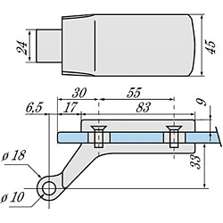 Acheter Assa Abloy Paumelles de miroiterie 4200 finition chromé mat