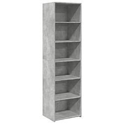 vidaXL Buffet haut gris béton 50x41x185 cm bois d'ingénierie