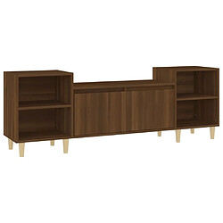 Maison Chic Meuble TV scandinave - Banc TV pour salon Chêne marron 160x35x55 cm Bois d'ingénierie -MN71792