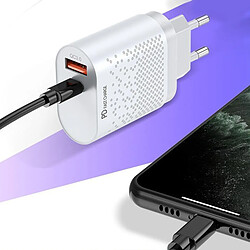 Ports USB Hub Chargeur Mural Adaptateur Secteur Prise UE Adaptateur Cube USB Blanc