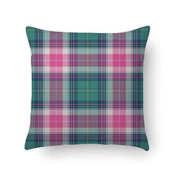 Alter Coussin avec impression numérique, 100% Made in Italy, Coussin de canapé décoratif, amovible et lavable, modèle Tartan - Liliane, 40x40x5 cm