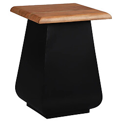 Table d'appoint 30x45x30 cm nature/noir en bois d'acacia et métal WOMO-Design