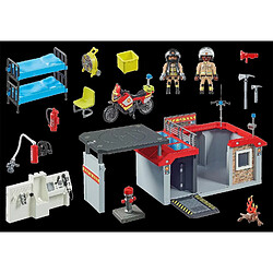 Playmobil® Caserne de pompiers transportable pas cher