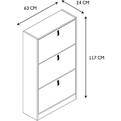 Avis The Home Deco Factory Meuble à chaussures 3 portes Abbott.