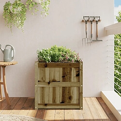 Avis Maison Chic Jardinière,Bac à fleurs - pot de fleur d'extérieur 60x60x60 cm bois de pin imprégné -GKD44378