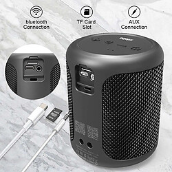 Avis Universal Mini haut-parleur Bluetooth Haut-parleur IPX6 haut-parleur portable sans fil Subwoofer avec son surround à 360 degrés, assistant vocal | Haut-pareilleur portable (noir)