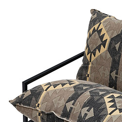 BigBuy Home Fauteuil Noir Taupe 70 x 84 x 86 cm pas cher