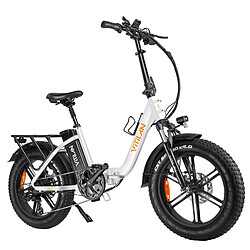 Avis Vitilan U7 2.0 Vélo électrique pliable, gros pneu 20 * 4,0 pouces, 750 W, 48 V 20 Ah – Blanc