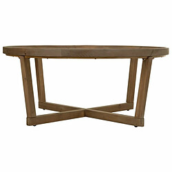 Table Basse Alexandra House Living Marron Fer Bois d'épicéa Verre trempé 100 x 43 x 100 cm