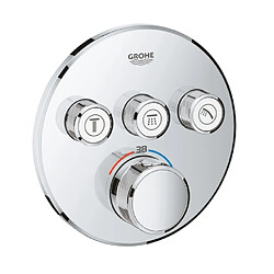 GROHE Set de douche encastré Rainshower 310 SmartActive 34705000 - Grohtherm SmartControl - Tete 2 jets - Economie d'eau - Chrome pas cher