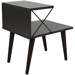 Hanah Home Table de chevet sur 2 niveaux Cross.