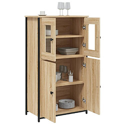 Avis vidaXL Buffet haut chêne sonoma 62x32x106,5 cm bois d'ingénierie