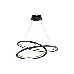 Searchlight Plafonnier LED intégré Swirl Silicium Noir 1 ampoule 19cm